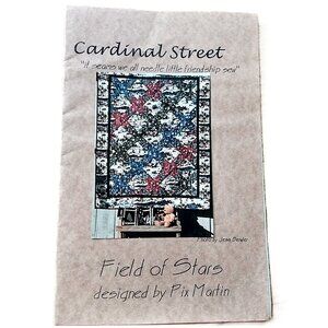 Quilt Sewing Pattern 53" x 68" Field of Stars Pieced Bordered Cardinal Street